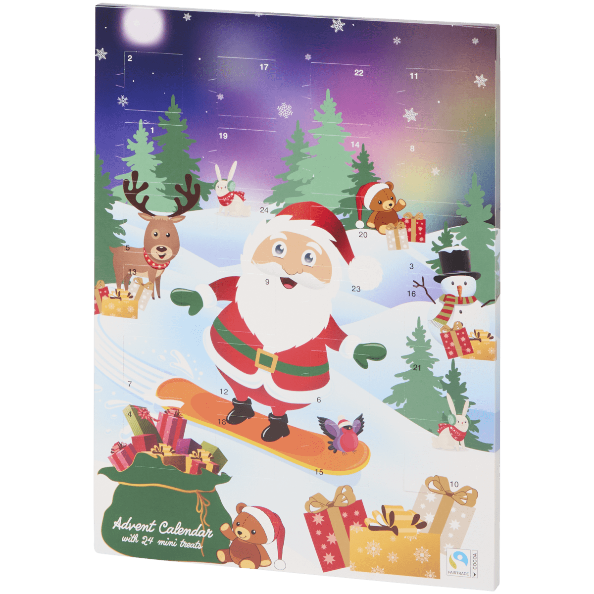 Fairtrade chocolade adventskalender van Action van 99 cent