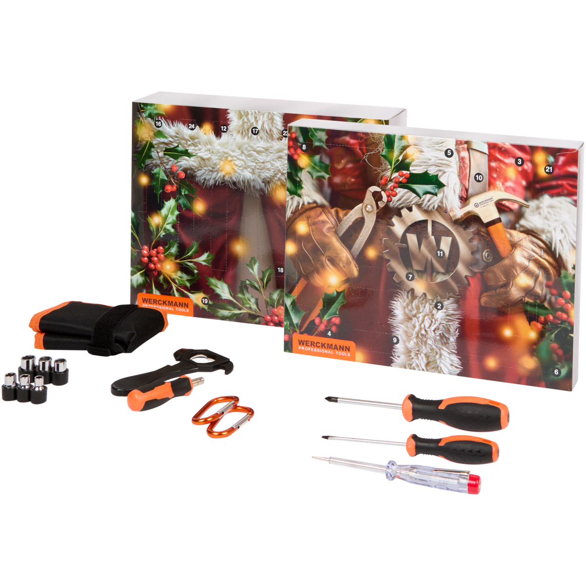 Tweede Werckmann adventskalender van Action met schroevendraaiers en doppenset