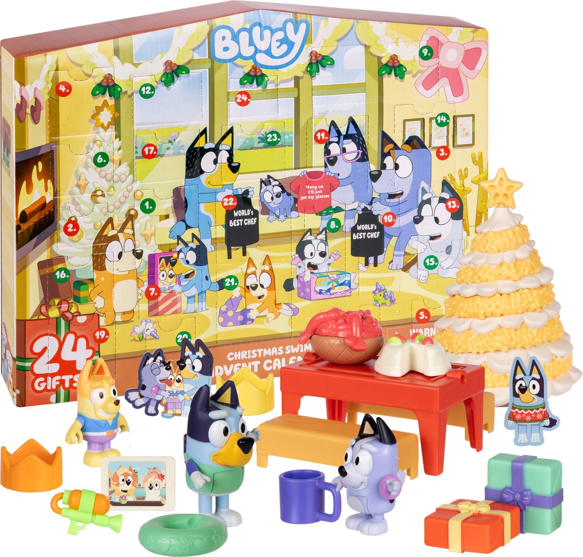 Bluey adventskalender 2026 met minifiguren