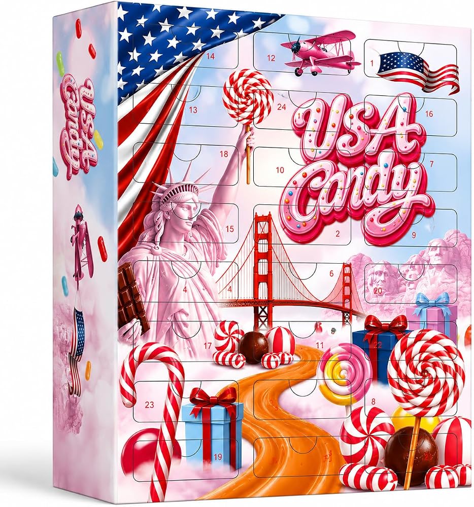 BOXILAND US Sweets adventskalender met Amerikaans snoep