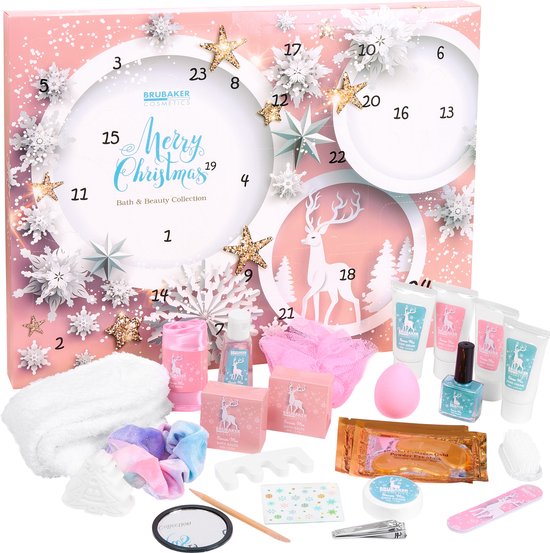 BRUBAKER XXL Wellness adventskalender in roze