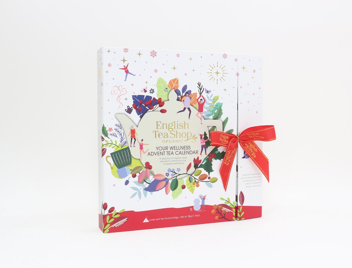 English Tea Shop Book Style White thee-adventskalender