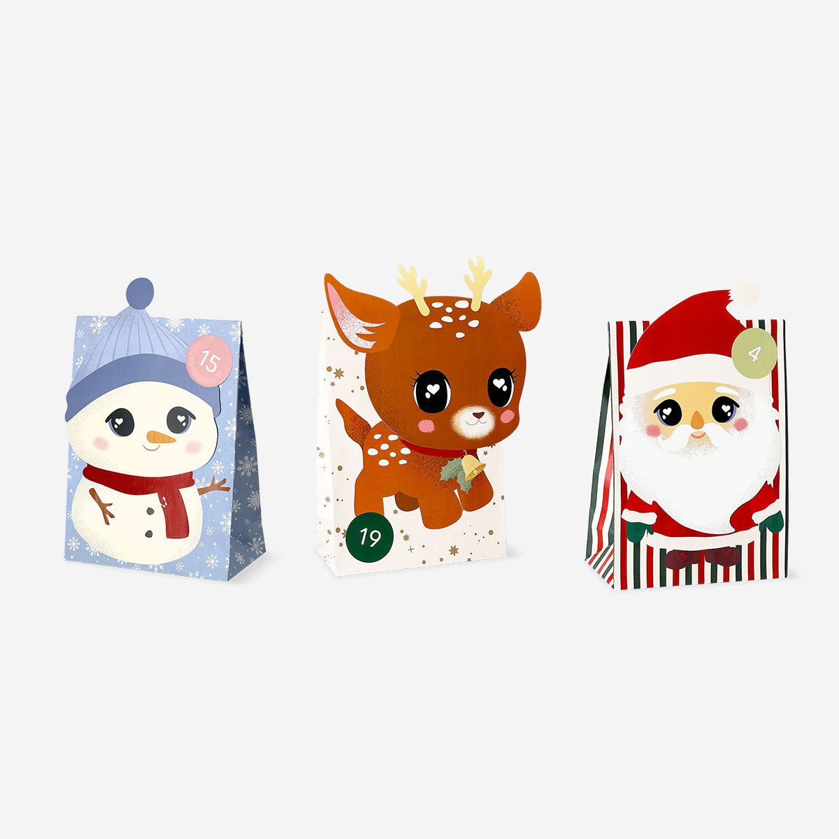 Flying Tiger adventscadeautasjes met kerstfiguren