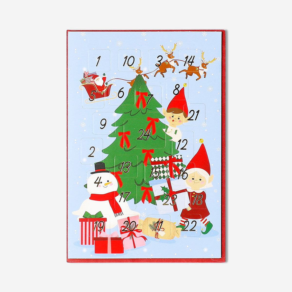 Flying Tiger wenskaart als adventskalender