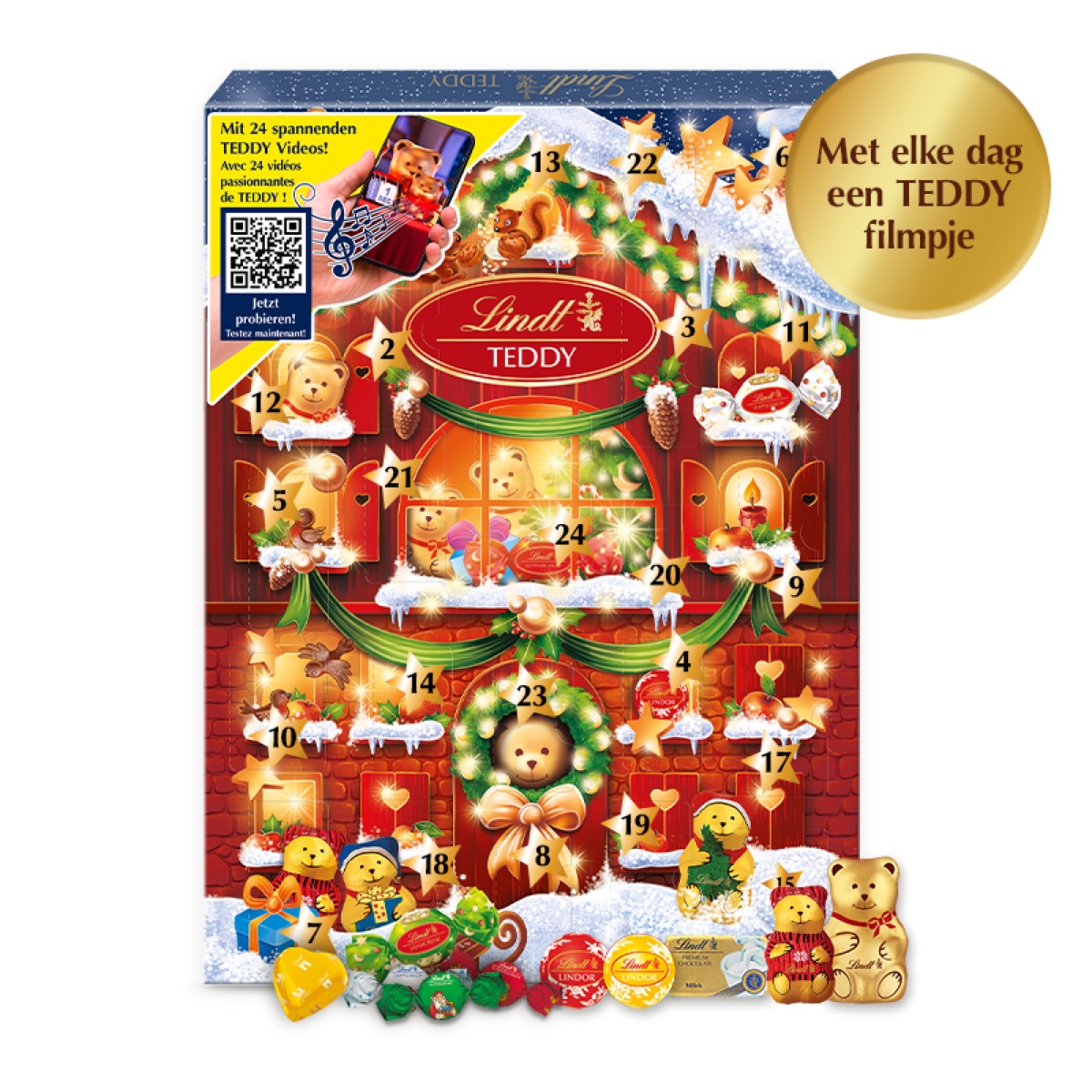 Lindt Teddy chocolade adventskalender