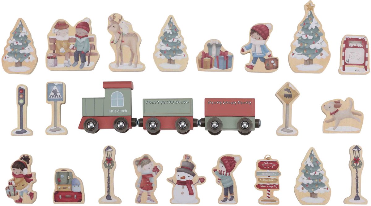 Little Dutch adventskalender kerststation (treinbaan)
