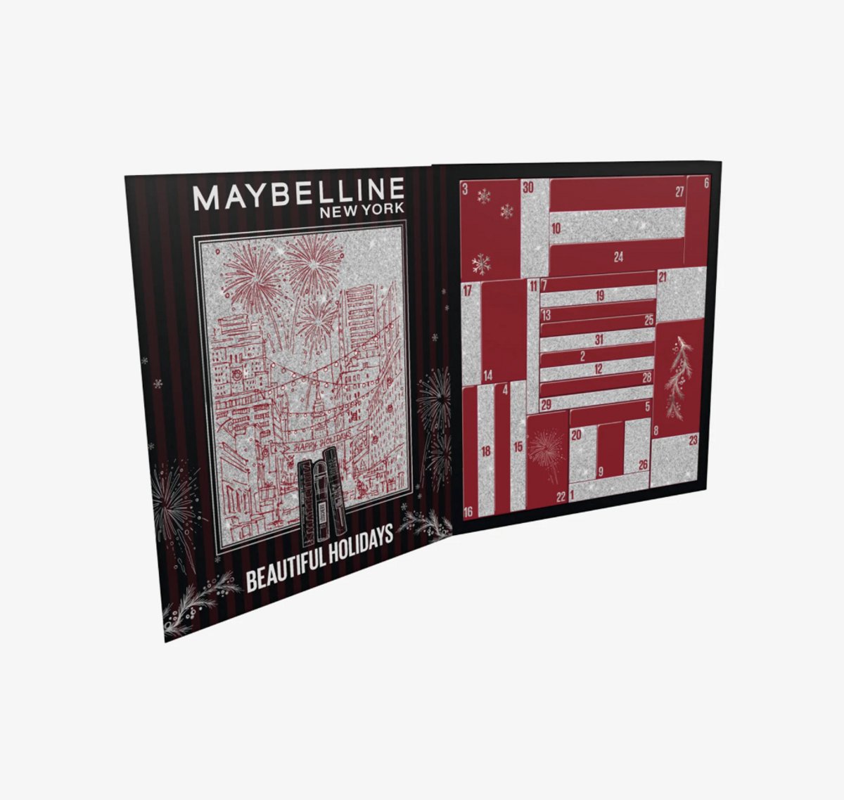 Maybelline New York adventskalender met 31 deuren