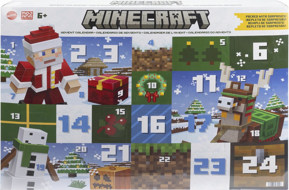 Minecraft adventskalender van Mattel