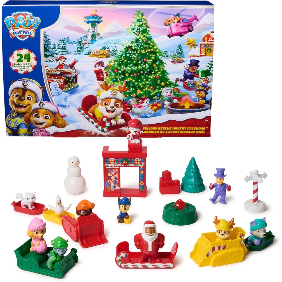 PAW Patrol adventskalender met 24 figuurtjes