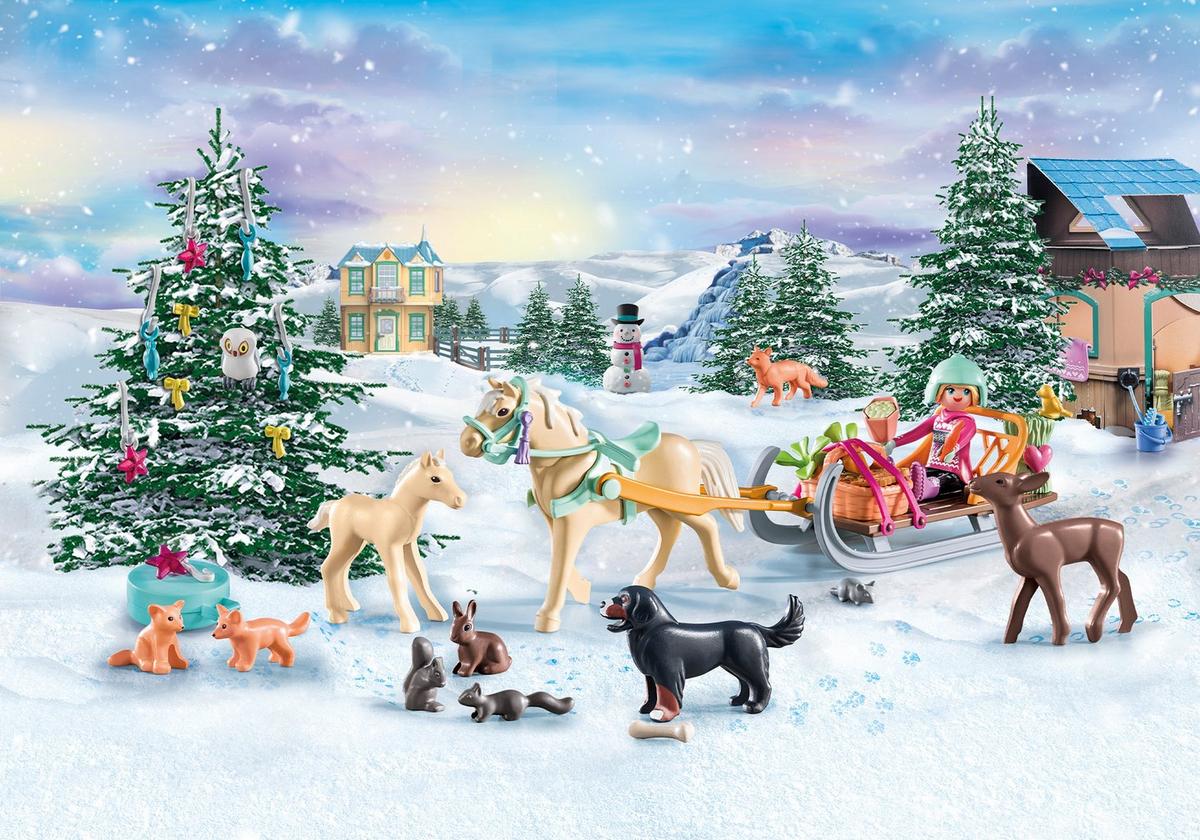 Playmobil Horses of Waterfall adventskalender: kerst sleerit