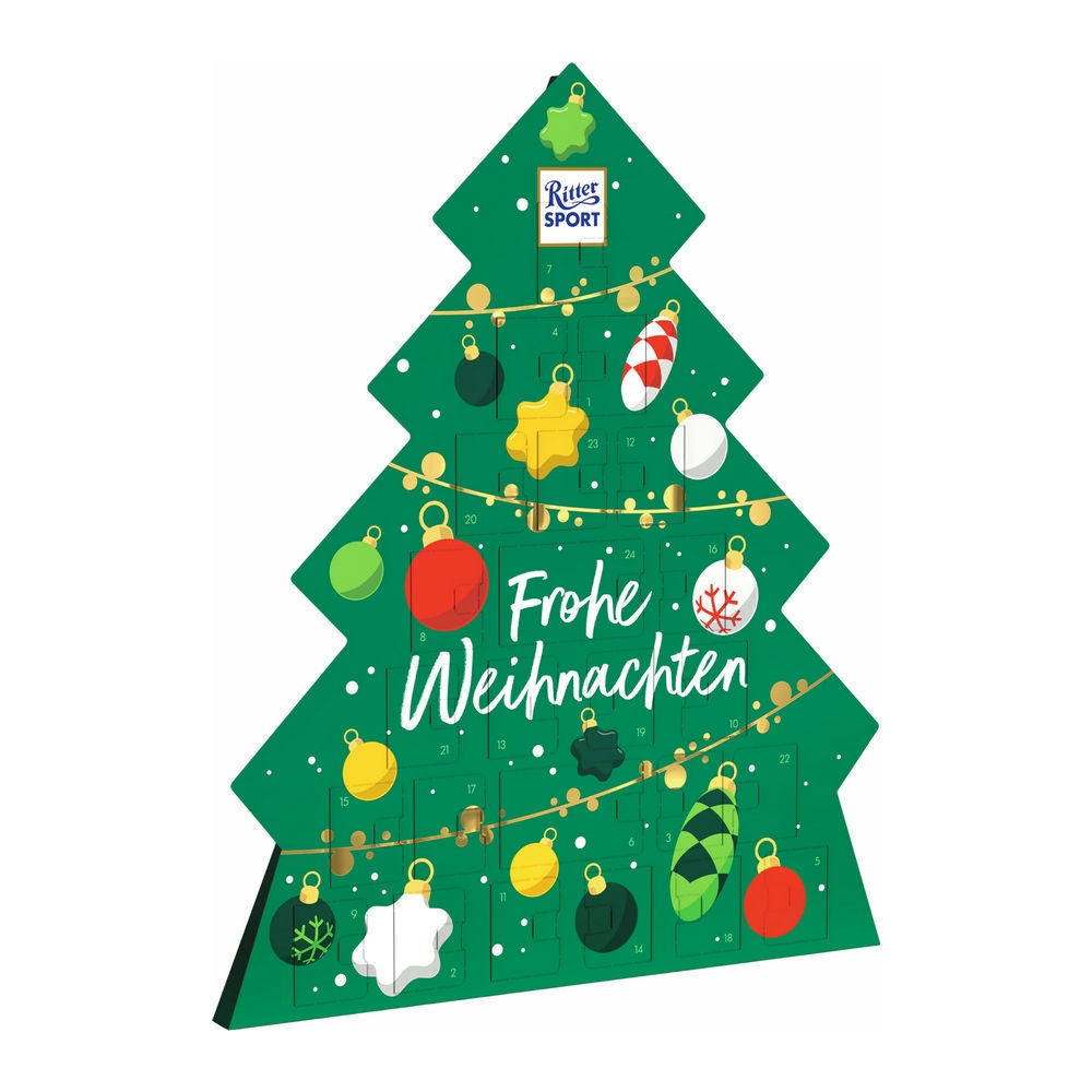 Ritter Sport Chocoladeblokjes adventskalender (208 g)