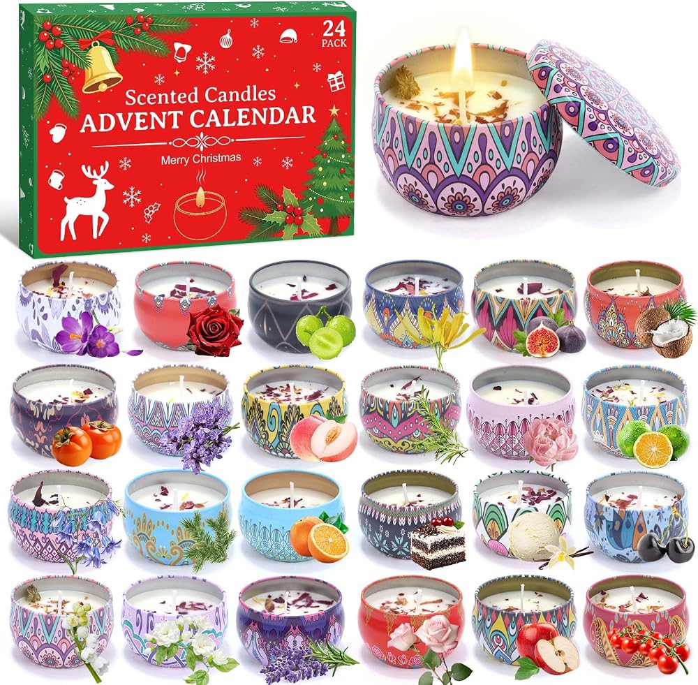 sudatong adventskalender met geurkaarsen