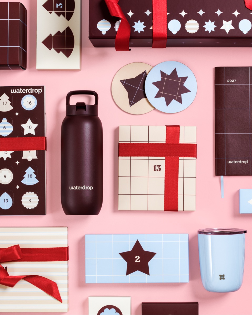 waterdrop Large adventskalender met thermosfles, beker en planner